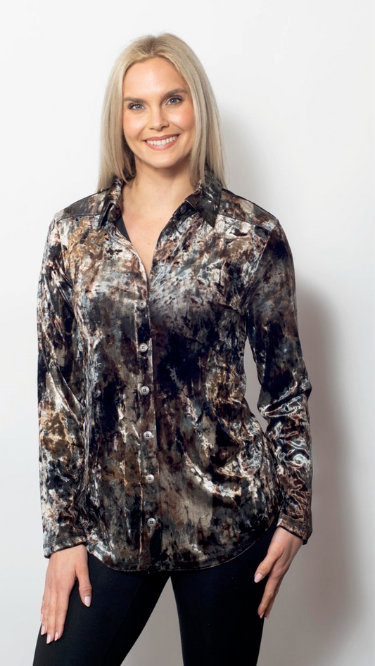 SnoSkins Velvet Button Shirt