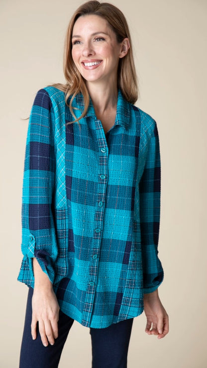 Habitat Girl Gone Plaid Boyfriend Tunic - Multiple Colors