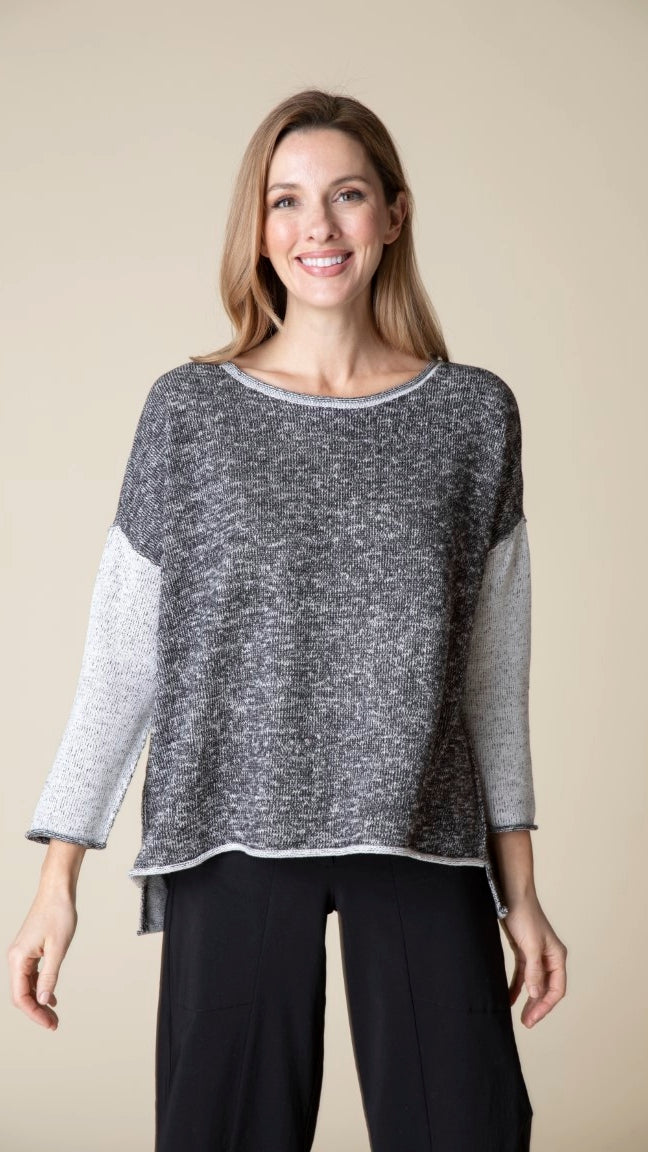 Habitat Salt & Pepper Mix Weekend Crew Top - Multiple Colors