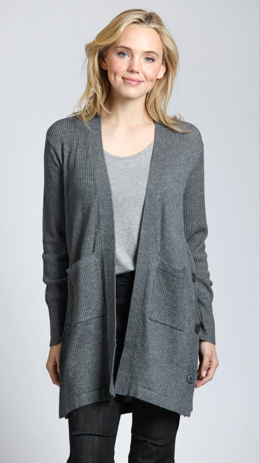 APNY Open Knit Side Button Cardigan - Multiple Colors