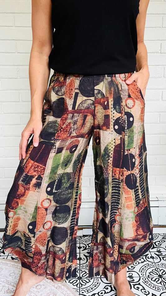 Shana Apparel Printed Lantern Pant