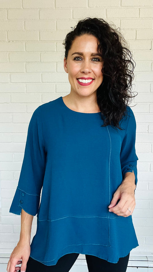 Shana Apparel Airflow Button Tunic  - Multiple Colors