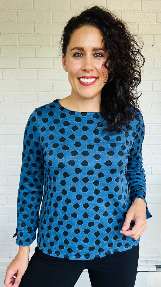 Habitat Textured Dot Boatneck Top