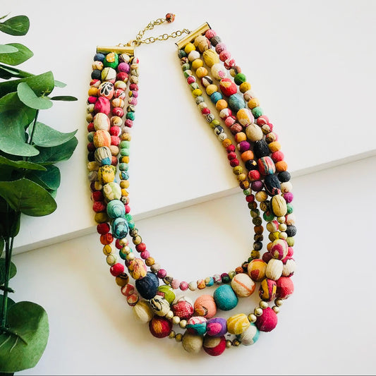 World Finds Kantha Aura Necklace