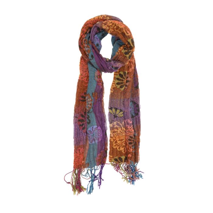 Joy Susan Scattered Daisy Fringe Scarf - Multiple Colors Ginger