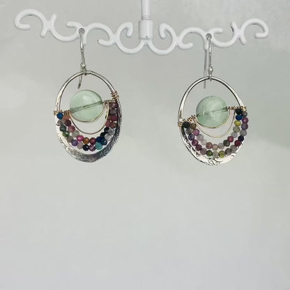 Art By Any Means Green Fluorite Coin Earrings