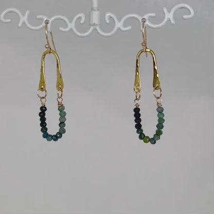 Art By Any Means Blue Tourmaline Hinge Earrings