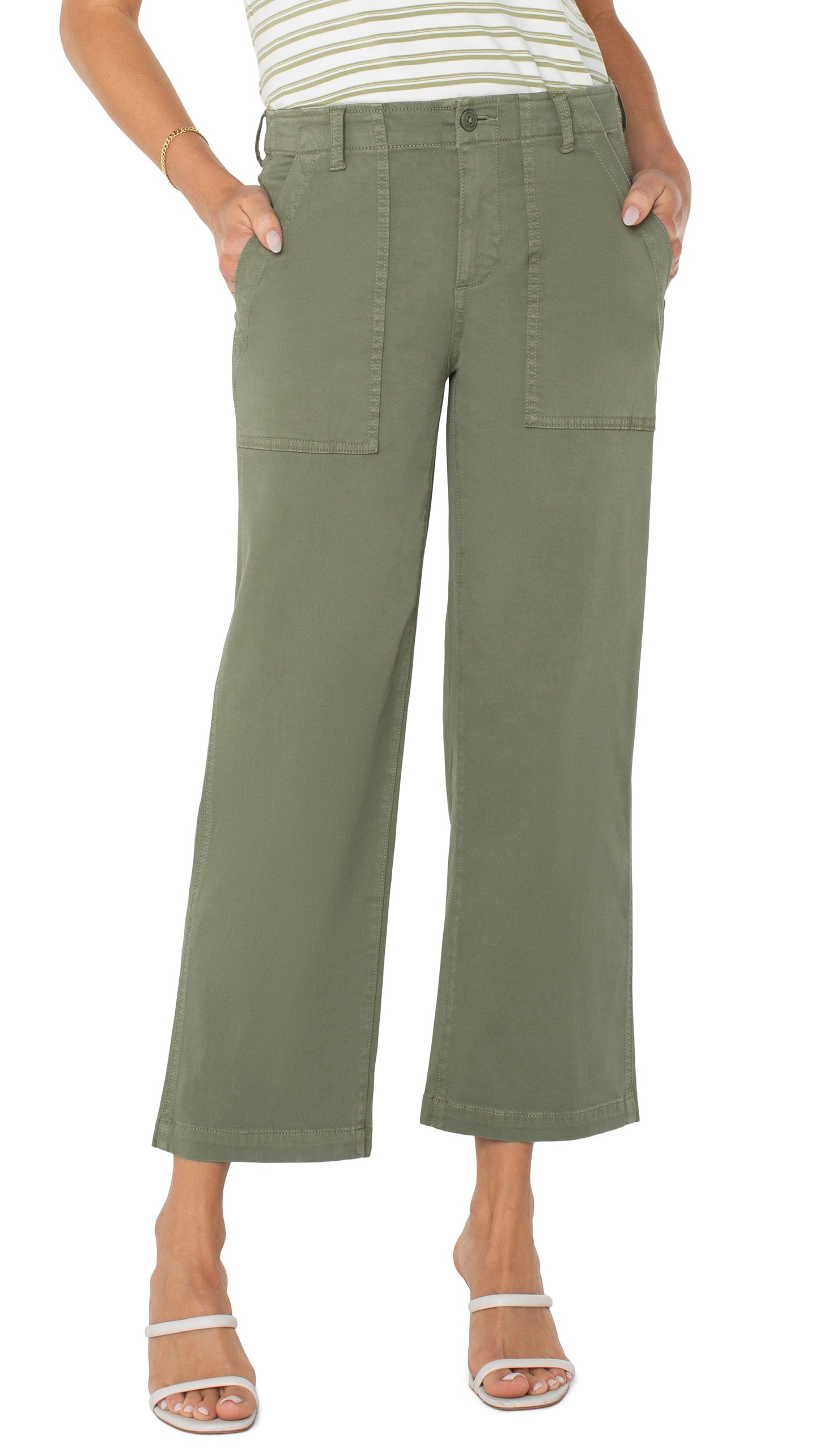 Liverpool Cargo Crop Wide Leg Pant