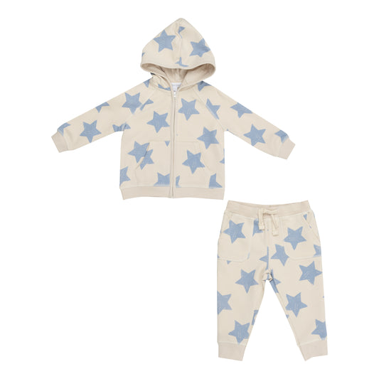 Angel Dear French Terry Hoodie & Jogging Set - Multiple Patterns