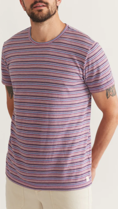 Marine Layer Jacquard Crew Tee - Multiple Colors