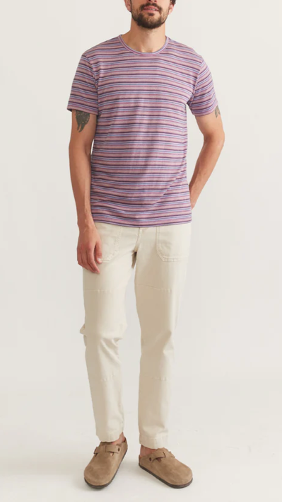 Marine Layer Jacquard Crew Tee - Multiple Colors