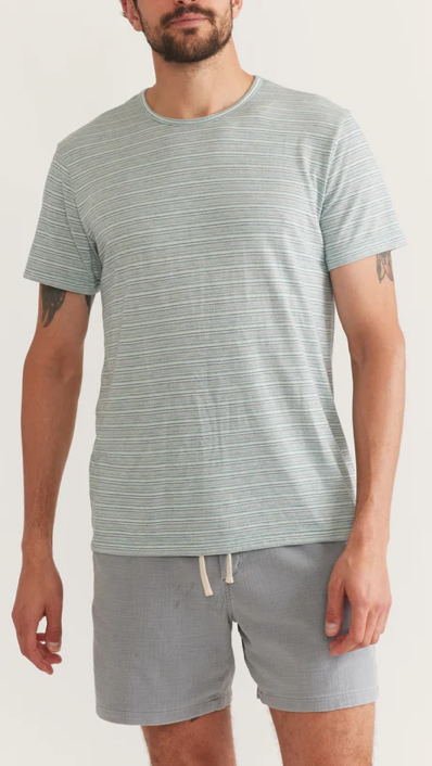 Marine Layer Jacquard Crew Tee - Multiple Colors