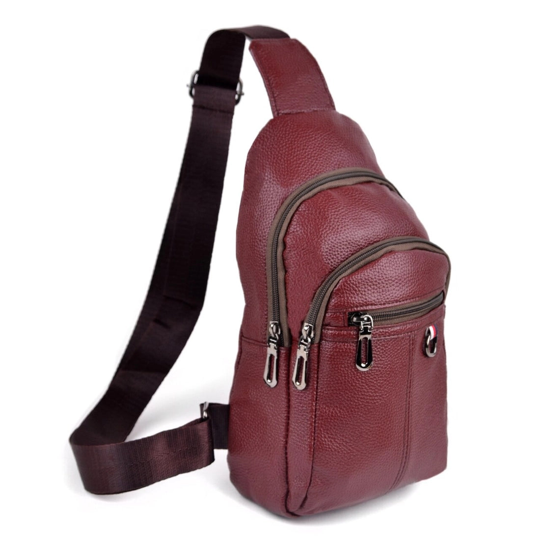 Vegan Leather Sling Crossbody Bag